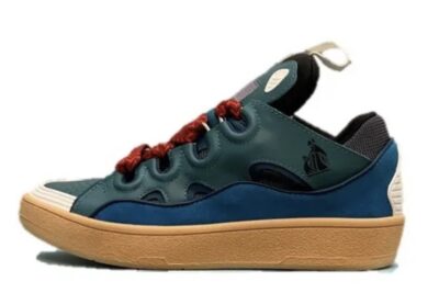 Lanvin Curb Lace-Up Sneakers Dark Blue