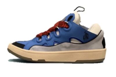 Lanvin Curb Lace-Up Sneakers Blue Black