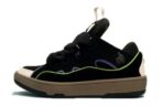 Lanvin Curb Lace-Up Sneakers Black Blue White