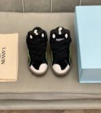 Lanvin Curb Lace-Up Sneakers Black Blue White - Image 2