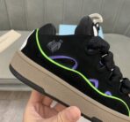 Lanvin Curb Lace-Up Sneakers Black Blue White - Image 6