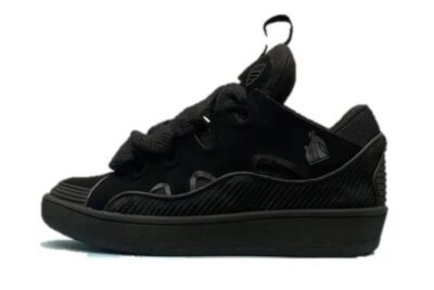 Lanvin Curb Lace-Up Sneakers Black