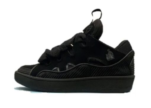 Lanvin Curb Lace-Up Sneakers Black