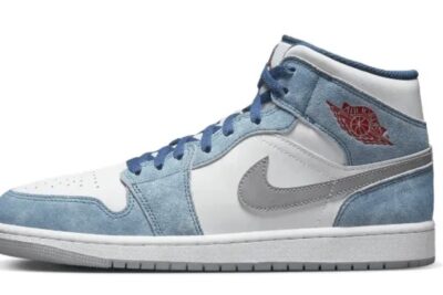 Nike Air Jordan 1 Mid French Blue Fire Red