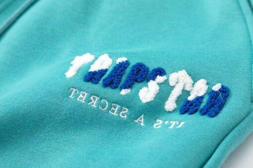 TRAPSTAR CHENILLE DECODED HOODED TRACKSUIT BLUE GREEN - Image 7