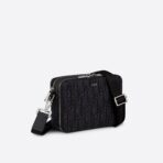 POUCH WITH SHOULDER STRAP – BLACK - Image 4