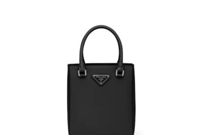 PRADA SMALL BRUSHED LEATHER TOTE