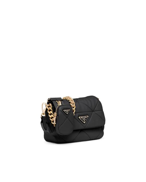 PRADA SYSTEM NAPPA LEATHER PATCHWORK BAG BLACK/WHITE - Image 4