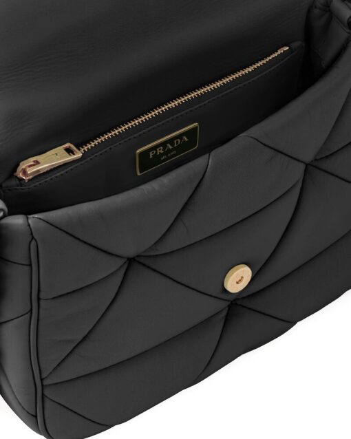 PRADA SYSTEM NAPPA LEATHER PATCHWORK BAG BLACK/WHITE - Image 2
