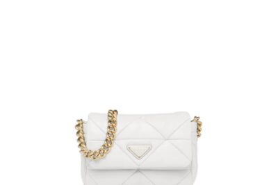 PRADA SYSTEM NAPPA LEATHER PATCHWORK BAG BLACK/WHITE