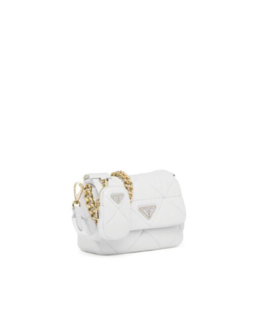 PRADA SYSTEM NAPPA LEATHER PATCHWORK BAG BLACK/WHITE - Image 8
