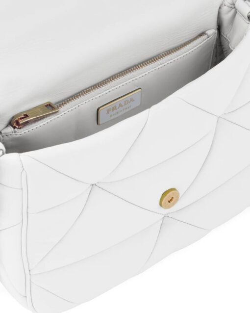 PRADA SYSTEM NAPPA LEATHER PATCHWORK BAG BLACK/WHITE - Image 6