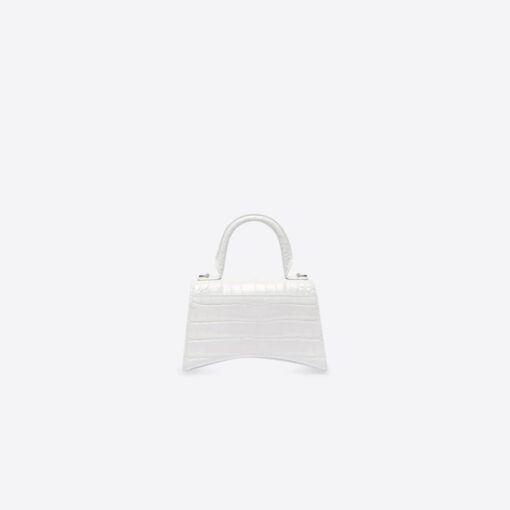 HOURGLASS SHOULDER BAG – WHITE CROCODILE - Image 3
