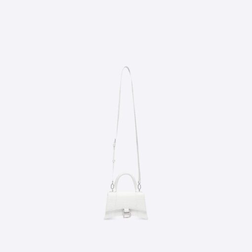 HOURGLASS SHOULDER BAG – WHITE CROCODILE - Image 5