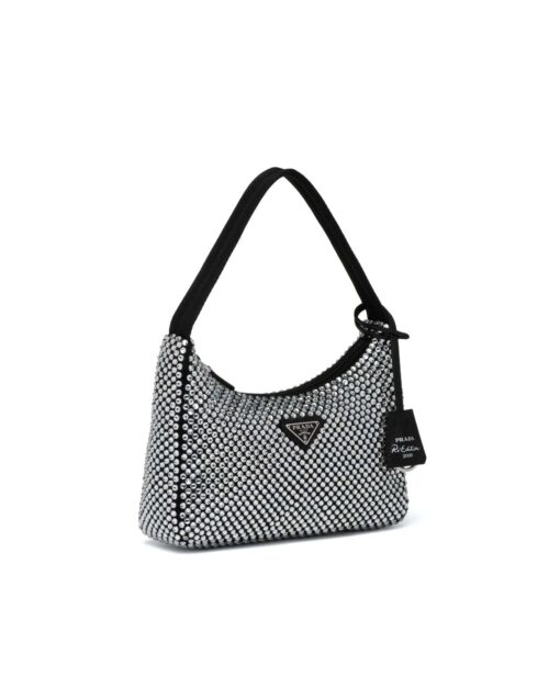Satin mini-bag with artificial crystals - Image 4