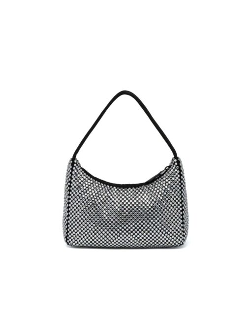 Satin mini-bag with artificial crystals - Image 3