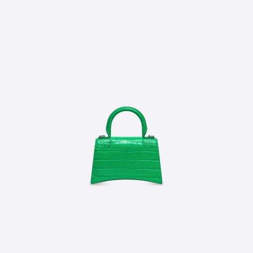 HOURGLASS SHOULDER BAG – GREEN CROCODILE - Image 5
