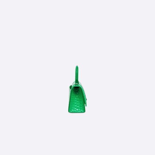 HOURGLASS SHOULDER BAG – GREEN CROCODILE - Image 4