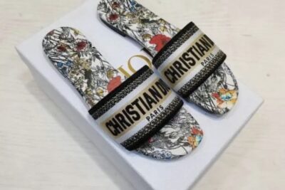 Dior Mule Dway Gold Stamped