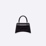 HOURGLASS SHOULDER BAG – BLACK CROCODILE - Image 5