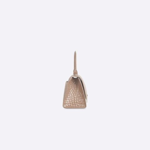 HOURGLASS SHOULDER BAG – MINK CROCODILE - Image 4