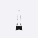 HOURGLASS SHOULDER BAG – BLACK CROCODILE - Image 3