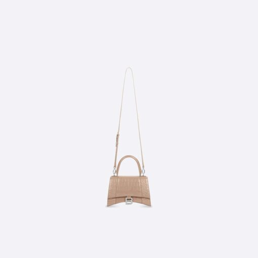 HOURGLASS SHOULDER BAG – MINK CROCODILE - Image 3