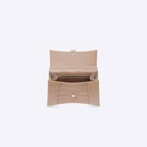 HOURGLASS SHOULDER BAG – MINK CROCODILE - Image 2