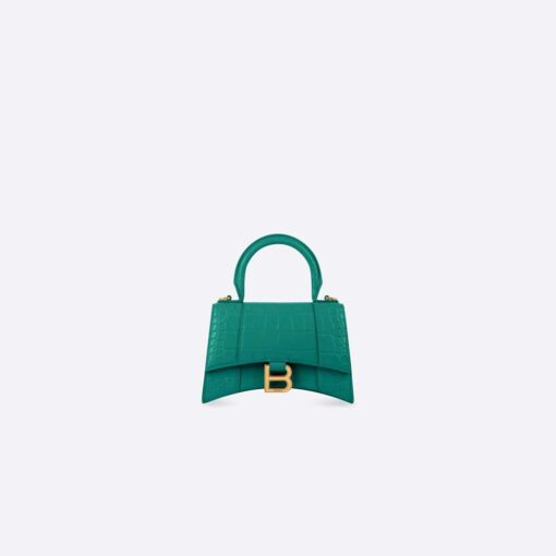 HOURGLASS SHOULDER BAG – DARK CROCODILE