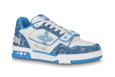 LV Trainer Sneaker Blue Jeans