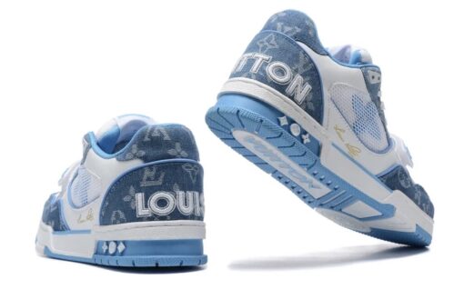 LV Trainer Sneaker Blue Jeans - Image 4