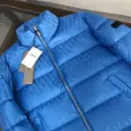 Dior Men Blue Oblique Down Jacket – Luxury Technical Jacquard Puffy Winter Coat - Image 2
