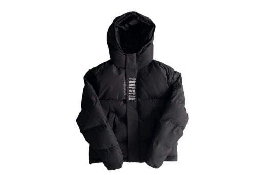 Hooded puffer-blackout edition