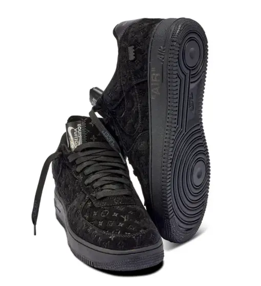 LV x Nike Air Force 107 LV8 Low Black - Image 3
