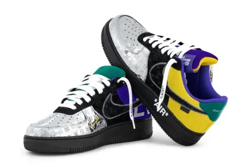 LV x Nike Air Force 107 LV8 Low Silver - Image 4
