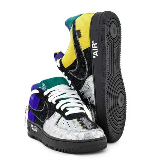 LV x Nike Air Force 107 LV8 Low Silver - Image 2