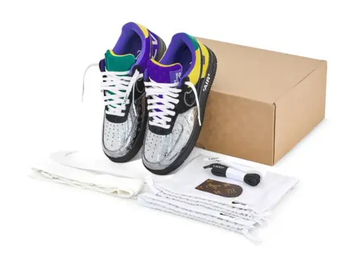 LV x Nike Air Force 107 LV8 Low Silver - Image 5
