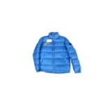 Dior Men Blue Oblique Down Jacket – Luxury Technical Jacquard Puffy Winter Coat