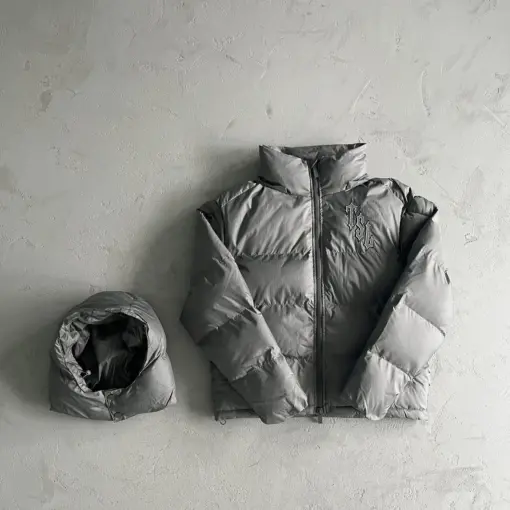 Trapstar Hooded Puffer-Grey - Image 2