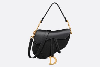 DIOR SADDLE BAG BLACK GOLD
