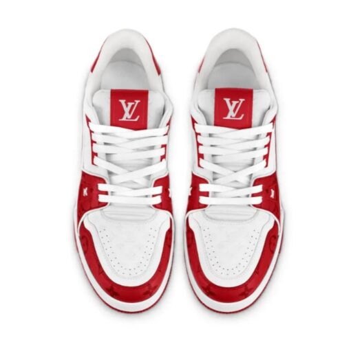 LV Sneaker Signature Red White - Image 5