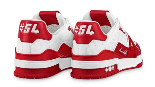 LV Sneaker Signature Red White - Image 2