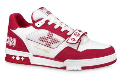 LV Trainer Sneaker Red White