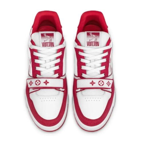 LV Trainer Sneaker Red White - Image 3