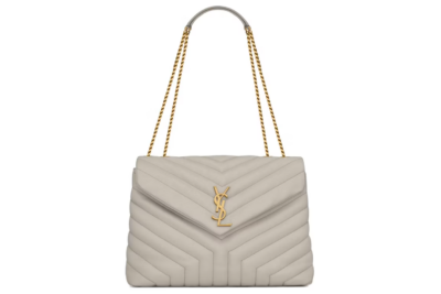 Saint Laurent Medium Chain Bag Matelasse Y Blanc Vintage