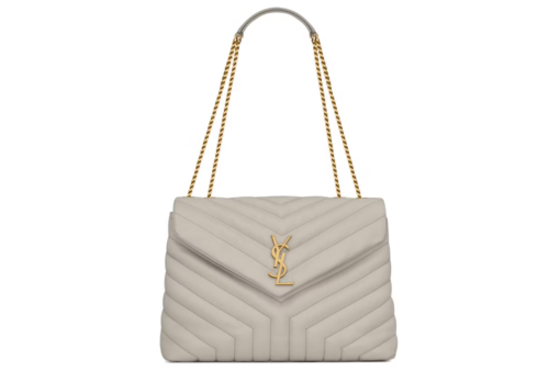 Saint Laurent Medium Chain Bag Matelasse Y Blanc Vintage