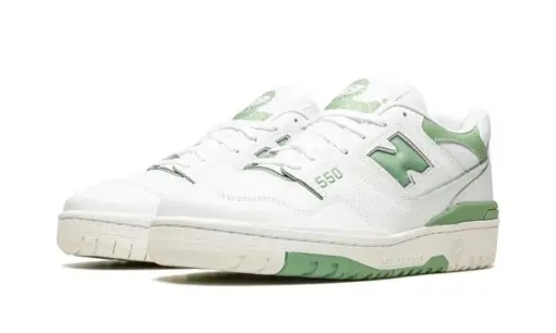 New Balance 550 White Mint Green - Image 3