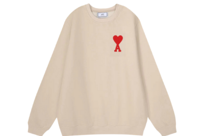 Ami Paris Ami De Coeur Beige