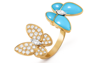 Two Butterfly Between the Finger ring