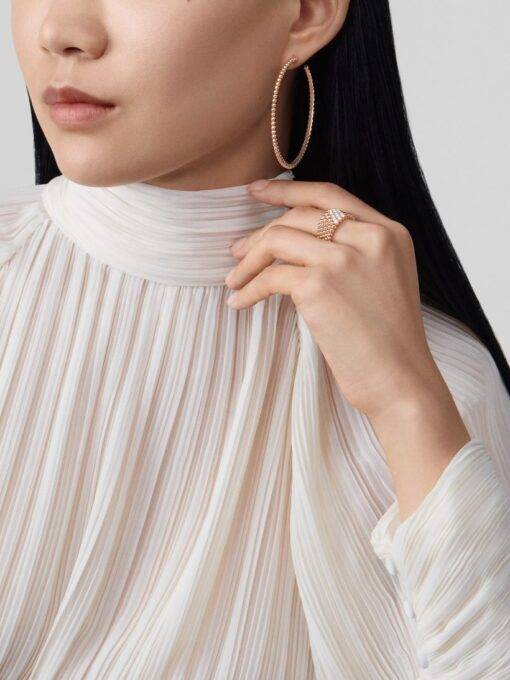 Perlée pearls of gold hoop earrings - Image 2